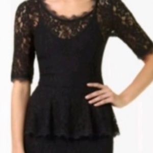 Babaton Lace Peplum Blouse from Aritzia